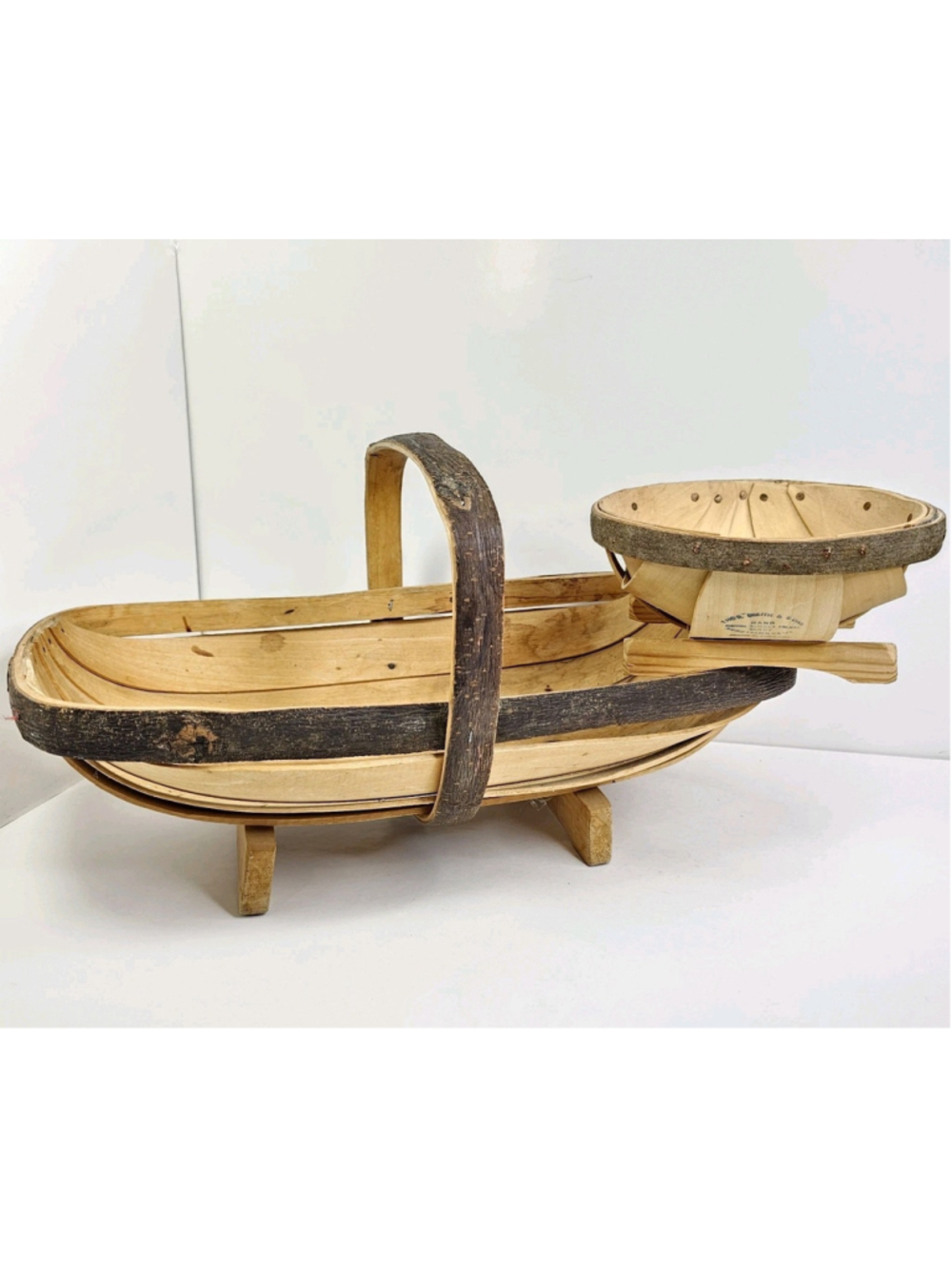 Royal Sussex Trug Baskets Thomas Smith England Wood UK Pair. Desirable Maker